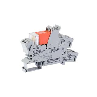 Przekaźnik przemysłowy 1P 16A 24VDC 2,5mm2, sygnalizacja statusu czerwony, szerokość 15mm, szary; 788-304, WAGO  788-304/WAG