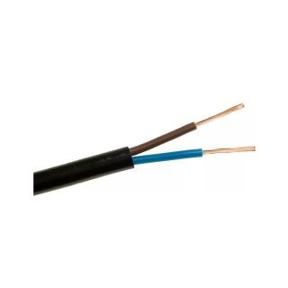 Przewód OMY 2x1,0 H03VV-F oponowy, mieszkaniowy 300/300V, CZARNY, krążrk 100m; ELEKTROKABEL  5907702816791/EKB