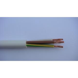 Przewód OMY 3x1,5 żo H03VV-F oponowy, mieszkaniowy 300/300V, BIAŁY, krążek 100m; ELEKTROKABEL  5907702810836/EKB