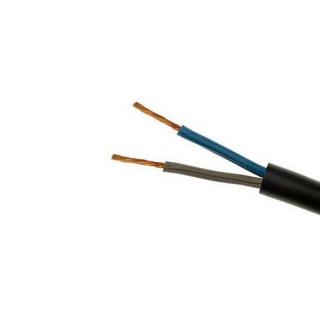 Przewód OW 2x1,5 H05RR-F 300/500V, czarny w gumie, średnica ok 8,2mm, bęben; ELEKTROKABEL  5907702812601/BEB/EKB
