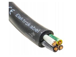 Przewód OW 4x2,5 H05RR-F 300/500V, czarny w gumie, bęben zwrotny; ELEKTROKABEL  5907702812717/BEB/EKB