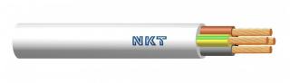 Przewód OWY 4x1,5 żo H05VV-F 4G1,5 white, oponowy, warsztatowy 300/500V, BIAŁY, krążek 100m; NKT CABLES  160063018C0100/NKT