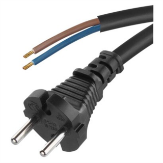 Przewód przyłączeniowy guma 2×1,5mm, 5m czarny  S03350/EMO