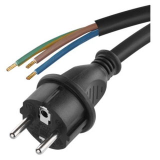 Przewód przyłączeniowy guma 3×1,0mm, 3m czarny  S03130/EMO