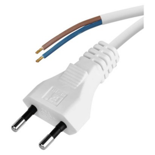 Przewód przyłączeniowy PVC 2×0,75mm, 2m biały  S15272/EMO