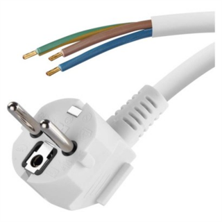 Przewód przyłączeniowy PVC 3×0,75mm, 5m biały  S14375/EMO