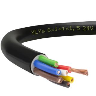 Przewód samochodowy YLY-s 6x1,0+1x1,5 24V, krążek 100m; ELEKTROKABEL  5907702811482/EKB