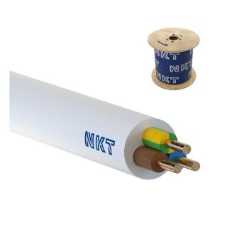 Przewód YDY 5x2,5 żo 450/750V biały, bęben 500mb, NKT Cables  172170004D0500/NKT