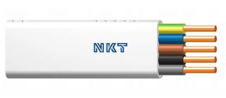Przewód YDYp 5x10 żo 450/750V instal biały, bęben zwrotny, NKT Cables  172153025D0500/NKT