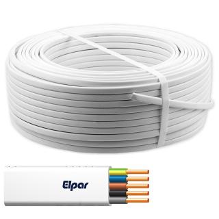 Przewód YDYp 5x4 żo 450/750V biały instalacyjny; ELPAR  5901854413150/ELP