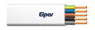 Przewód YDYp 5x6 żo 450/750V instalacyjny biały, bęben ELPAR  5901854413167/BEB/ELP