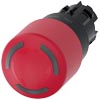 Przycisk grzybkowy awaryjny podświetlany, 22mm, okrągły, tworzywo, czerwony, 30mm, wymuszone blokowanie, odblokowanie przez obrót, SIRIUS ACT; 3SU1001-1GB20-0AA0, SIEMENS  3SU1001-1GB20-0AA0/SIE
