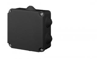 Puszka hermetyczna natynkowa PK-2, wymiary: 108x108x58mm, pusta, IP55, czarna; 0222-09; ELEKTRO-PLAST NASIELSK  0222-09/EPN