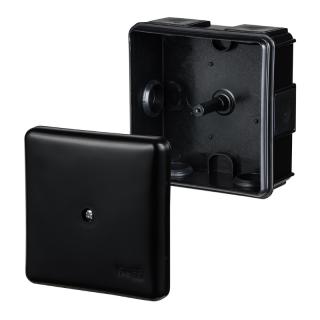 Puszka hermetyczna natynkowa, wymiary: 86x86x39mm, pusta, IP55, czarna; 0226-02; ELEKTRO-PLAST NASIELSK  0226-02/EPN