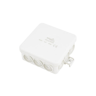 PUSZKA INSTALACYJNA NATYNKOWA 85x85x36,5MM IP55 12P JASNOSZARA  E04-PI12-IP55/BMK