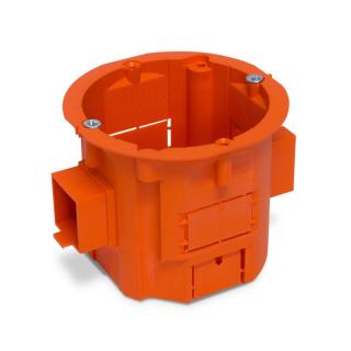 Puszka końcowa jednokrotna 60x60 p/t, głęboka, szeregowa z wkrętami, pomarańczowy; W-96724, PLASTROL  W-96724/PLR