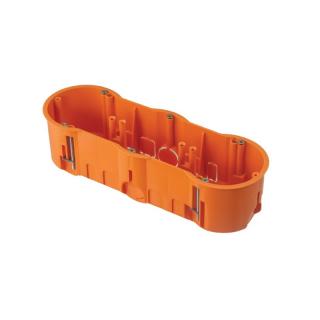 Puszka końcowa PK 60 potrójna do płyt gipsowych głęboka, pomarańczowa; A.0041PG, PAWBOL  A.0041PG/PAW