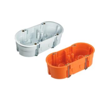 Puszka końcowa PK60 podwójna do płyt gipsowych, pomarańczowa; A.0010P, PAWBOL  A.0010P/PAW/