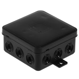 Puszka natynkowa hermetyczna V6 IP54, wymiary: 85x85x41mm, 12-wlotowa z osłabieniami, pokrywka na klik, V6 CZARNA; T-08243, PLASTROL  T-08243/PLR