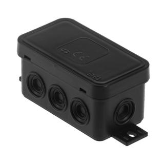 Puszka natynkowa hermetyczna V8 IP54, wymiary: 80x45x41mm, 8-wlotowa z osłabieniami, pokrywka na klik, V8 CZARNA; T-08235, PLASTROL  T-08235/PLR
