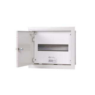 Rozdzielnica modułowa 1x12M podtynkowa metalowa z zamkiem, IP31 270x225x120mm, biała, RP 12 Z; 1-014, SABAJ  1-014/SAB