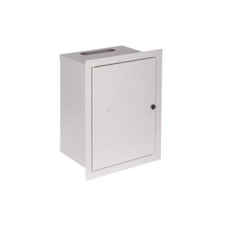 Rozdzielnica modułowa 2x12M podtynkowa metalowa z zamkiem, IP31 270x355x120mm, biała, RP 24 Z; 1-020, SABAJ  1-020/SAB
