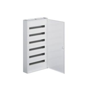 Rozdzielnica modułowa natynkowa 6x24M (144 moduły), wymiary: 1242x571x150mm, IP30 IK08 Kl.I, z zaciskami PE/N, biały; FW624FT, HAGER  FW624WT/HAG