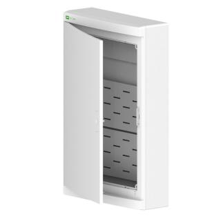 Rozdzielnica multimedialna natynkowa; wymiary: 310x475x104 mm (odpowiada RN3x12M); zestaw: płyta perferowana, patchpanel, gniazdo 2P+Z 16A, N+PE; IP40; biały, ELEGANT; 2445-20  2445-20/EPN