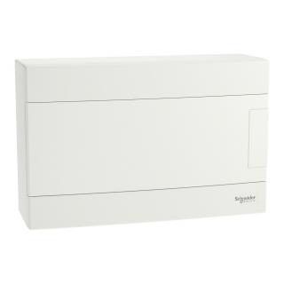 Rozdzielnica natynkowa IP40 12 modułów (1 rząd), drzwi białe, Easy9 EU IP40 EZ9EU-1-12-NT-P; EZ9EUD112, SCHNEIDER ELECTRIC  EZ9EUD112/SCH