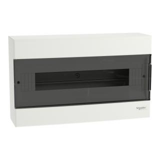 Rozdzielnica natynkowa IP40 18 modułów (1 rząd), drzwi transparentne, Easy9 EU IP40 EZ9EU-1-18-NT-T; EZ9EUC118, SCHNEIDER ELECTRIC  EZ9EUC118/SCH