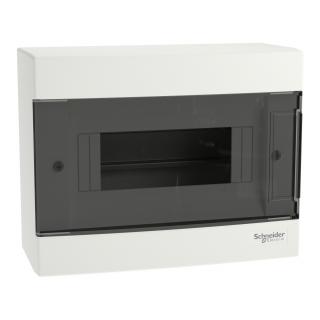 Rozdzielnica natynkowa IP40 8 modułów (1 rząd), drzwi transparentne, Easy9 EU IP40 EZ9EU-1-8-NT-T; EZ9EUC108, SCHNEIDER ELECTRIC  EZ9EUC108/SCH