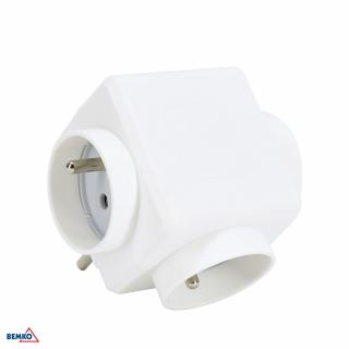 Rozgałęźnik +"0" 3xgn 16a + 2xusb Max.2.4a  B25-HS-ZF01/03-2U/BMK