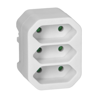 Rozgałęźnik 3x2P EURO biały 20 sztuk  OR-AE-13278/W/20/ORN