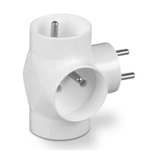 Rozgałęźnik 3x2P+Z, trzy gniazda, opak=20szt, R-31 BIAŁY; W-99300, PLATROL  W-99300/PLR