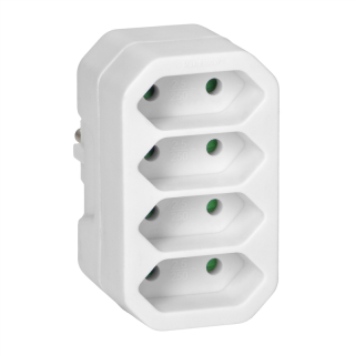 Rozgałęźnik 4x2P EURO biały 20 sztuk  OR-AE-13279/W/20/ORN