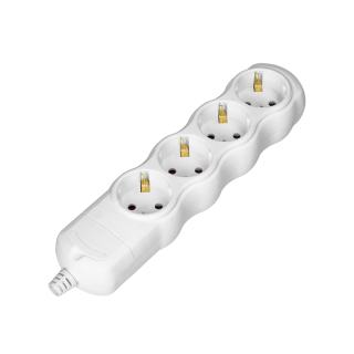 Rozgałęźnik 4x2P+Z Schuko, biały  OR-AE-13264(GS)/W/ORN