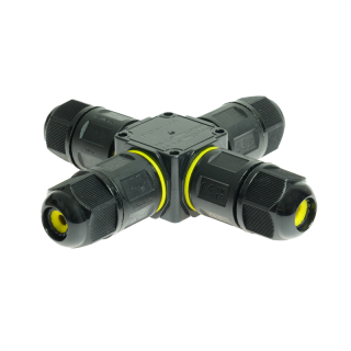 Rozgałęźnik kablowy hermetyczny IP68, 3-pinowy, zaciskowy, stały, 24A, 450V AC (0,5-2,5mm)  W-00401/PLR