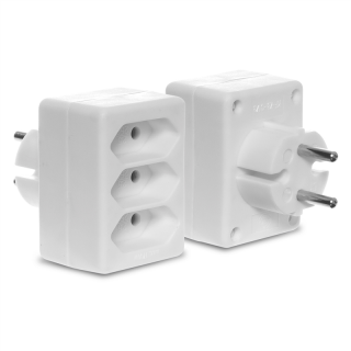 Rozgałęźnik potrójny 3x2P/II; biały  W-97743/PLR