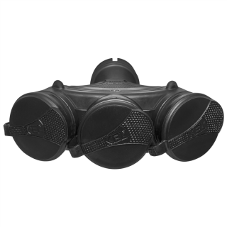 Rozgałęźnik trzykrotny z klapką hermetyczną; 3x2p+Z; IP44; EXTREM; SCHUKO; rozberialne; CZARNO-CZARNY  W-01162/PLR