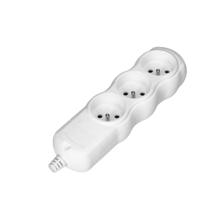 Rozgałęźnik wielogniazdowy 3x2P+Z, biały  OR-AE-13262/W/ORN