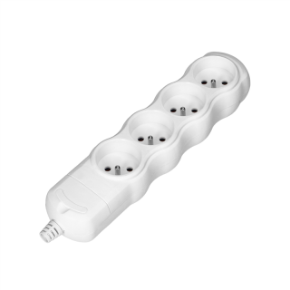 Rozgałęźnik wielogniazdowy 4x2P+Z, biały  OR-AE-13264/W/ORN