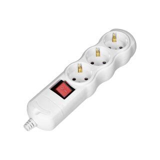 Rozgałęźnik z wyłącznikiem 3x2P+Z Schuko, biały  OR-AE-13263(GS)/W/ORN