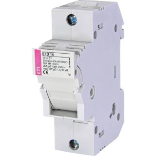 Rozłącznik bezpiecznikowy 1P max.50A 690V, na wkładki cylindryczne 14x51mm, 1M , EFD 14 1p; 002560001, ETI POLAM  002560001/ETI