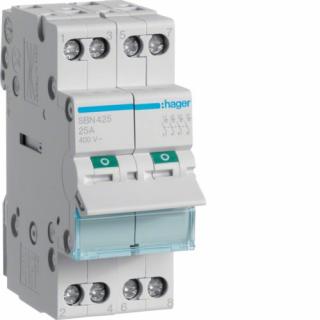 Rozłącznik izolacyjny modułowy 4P 25A 400V; SBN425, HAGER  SBN425/HAG