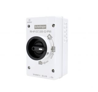 Rozłącznik izolacyjny PV 4-polowy 1200V DC 32A IP66; A11-R9-4P-DC1200-32-IP66, SCHELINGER  A11-R9-4P-DC1200-32-IP66/BMK