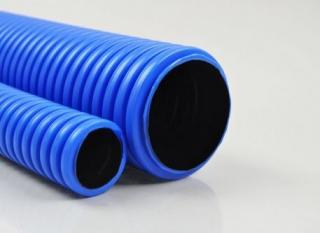 Rura karbowana dwuwarstwowa NIEBIESKA średnica 32mm 450N, rolka=50m; 04.23  04.23/EPS