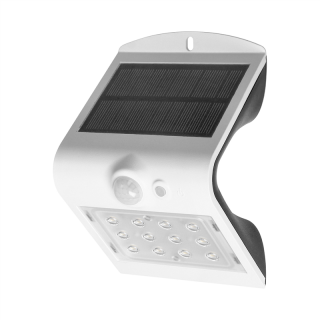 SILOE LED 1,5W, lampa solarna z czujnikiem ruchu 120st, 190lm, IP65, 4000K, 1200mAh, podwójne źródło światła, biała  AD-SL-6083WLR4/ORN