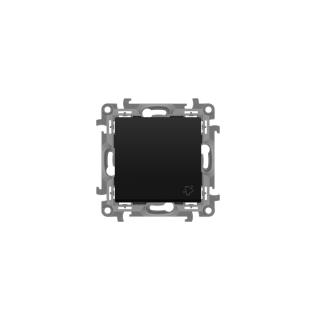 SIMON10 Przycisk "dzwonek" (moduł) 10AX, 250V, zaciski śrubowe; czarny mat  CD1.01/49/KON