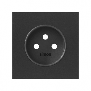 SIMON100 Panel pojedynczy, 1 gniazdo zasilające; czarny mat  10020120-238/KON