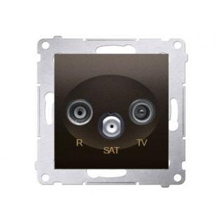 SIMON54 Gniazdo antenowe R-TV-SAT końcowe/zakończeniowe (moduł); brąz matowy  DASK.01/46/KON